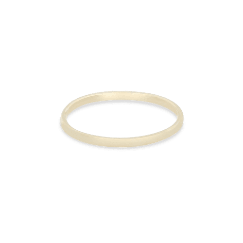 Stone and Strand 14K Yellow Gold Fine Flat Band Front Image