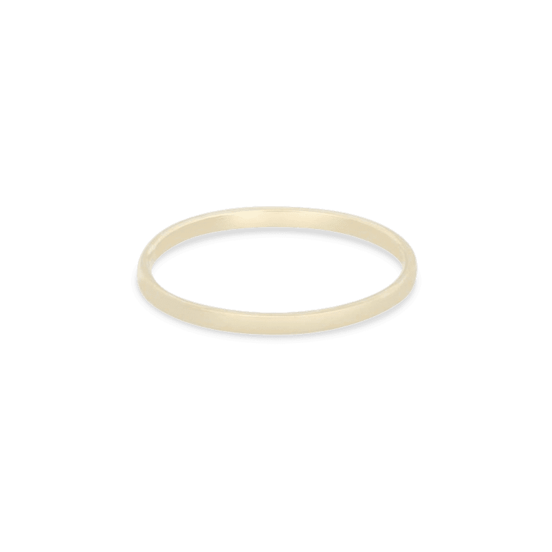 Stone and Strand 14K Yellow Gold Fine Flat Band Front Image