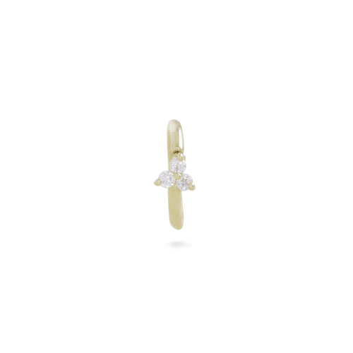 FIXED TRIO DIAMOND PIERCING EARRING FRONT