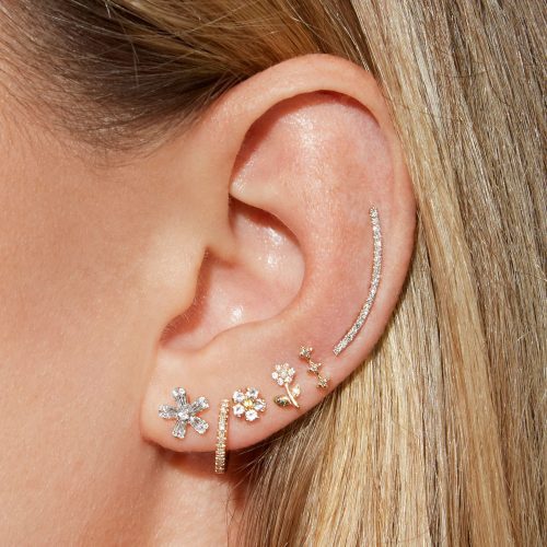 FLOWER POWER DIAMOND STUDS WEAR IT WITH