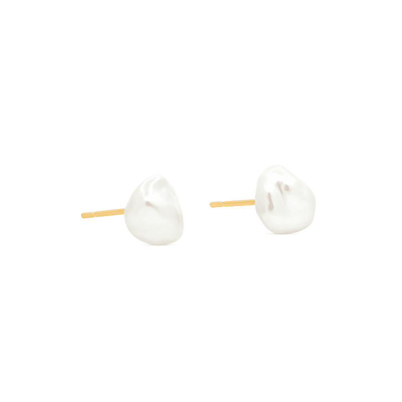 FREEFORM PEARL STUDS SIDE