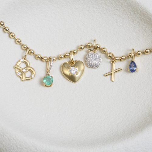 GOLD BALL BRACELET WITH CHARMS 04162007 096b 447f ac6c 4322fdf40064