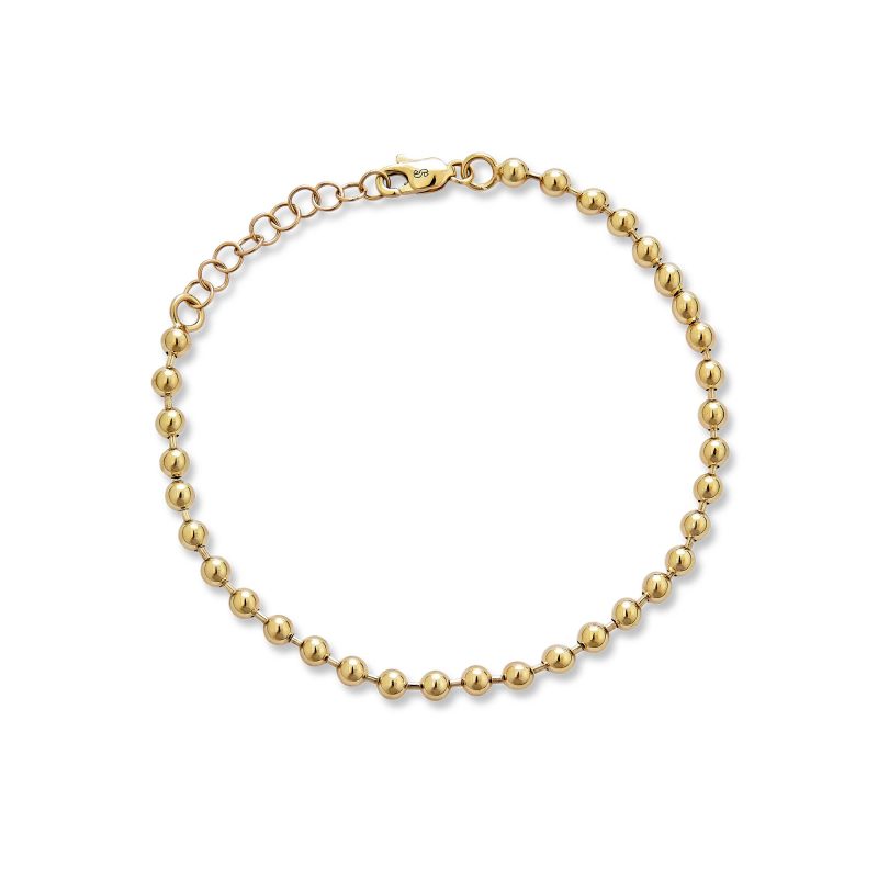 GOLD BALL CHAIN BRACELET FRONT