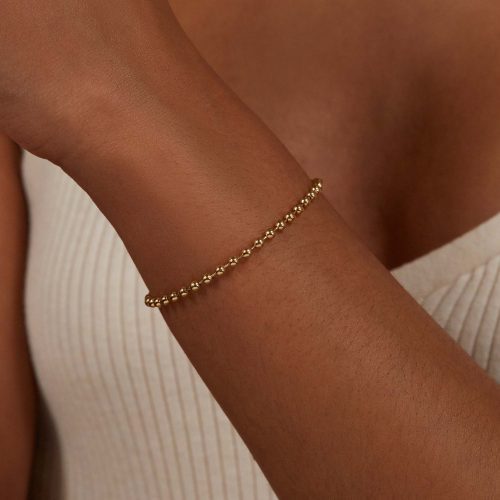 GOLD BALL CHAIN BRACELET SINGLE ONBODY