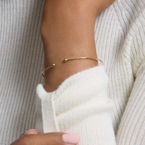 GOLD BALL CUFF ON BODY