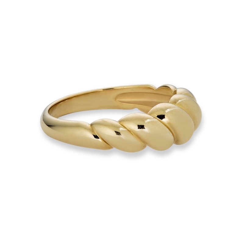 GOLD BRIOCHE RING SIDE