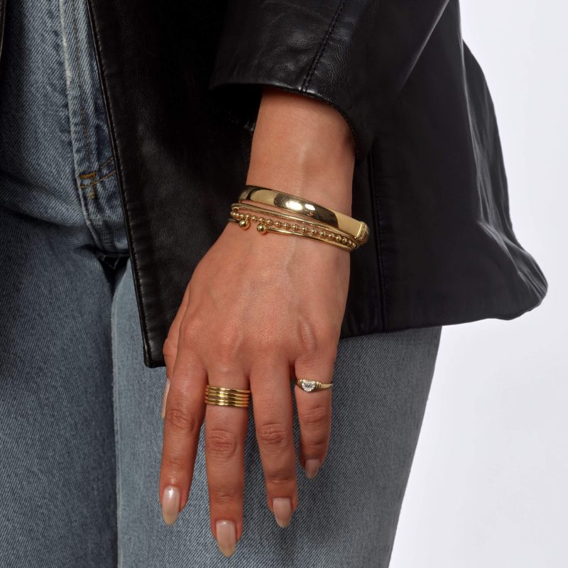 GOLD CIGAR BANGLE WEAR IT WITH