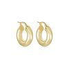 Stone and Strand 10K Yellow Gold Gold Doughnut Hoops Side Image