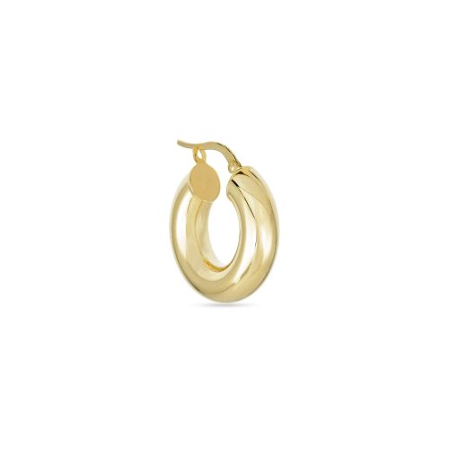 Stone and Strand 10K Yellow Gold Gold Doughnut Hoops Side Single Image