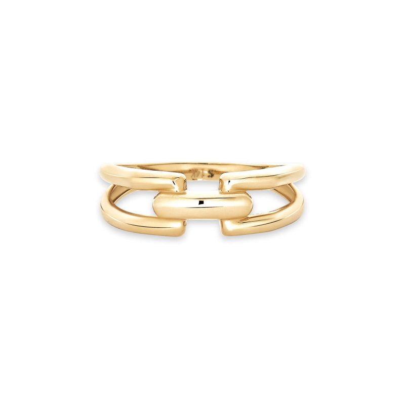 Stone and Strand 14K Yellow Gold Gold Harness Ring Front Image