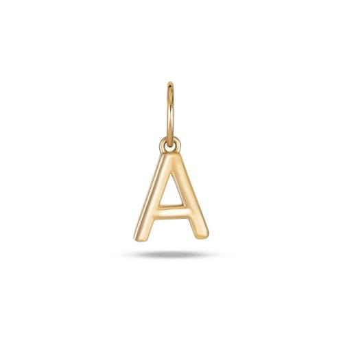 Stone and Strand 14K Yellow Gold Gold Initial Charm A Front Image