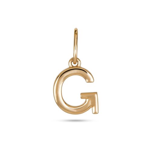 Stone and Strand 14K Yellow Gold Gold Initial Charm G Front Image