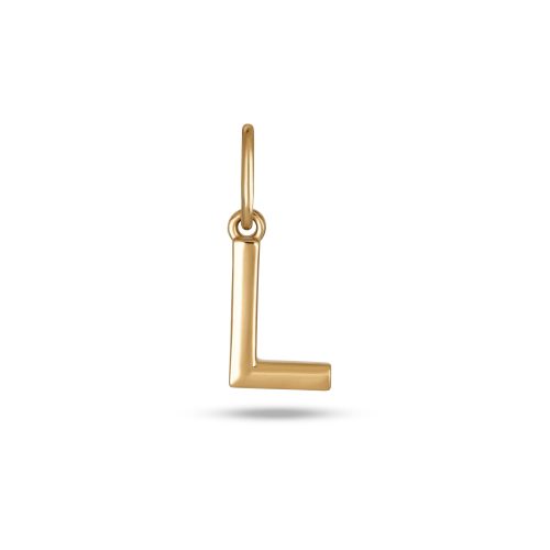 Stone and Strand 14K Yellow Gold Gold Initial Charm L Front Image