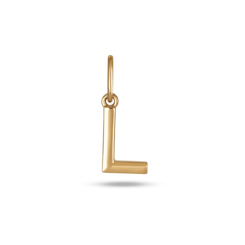 Stone and Strand 14K Yellow Gold Gold Initial Charm L Front Image