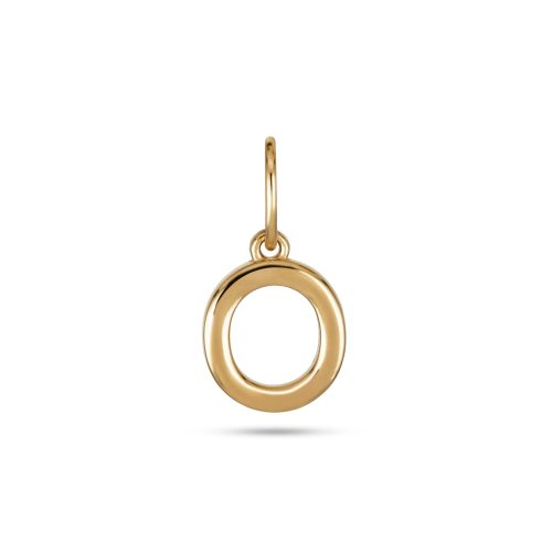 Stone and Strand 14K Yellow Gold Gold Initial Charm O Front Image