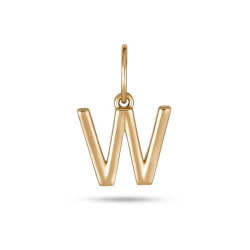 Stone and Strand 14K Yellow Gold Gold Initial Charm W Front Image