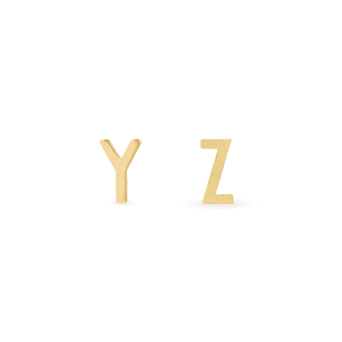 GOLD INITIAL NECKLACE Y Z