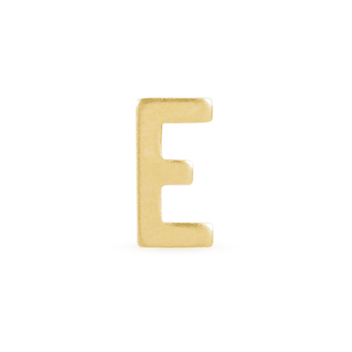 GOLD INITIAL RING E