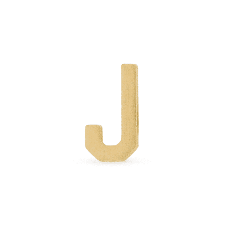 GOLD INITIAL RING J