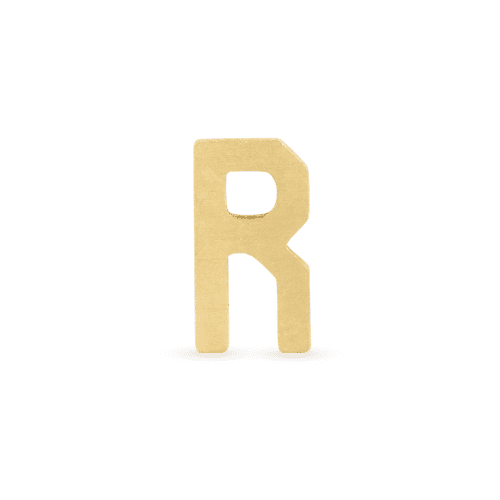 GOLD INITIAL RING R