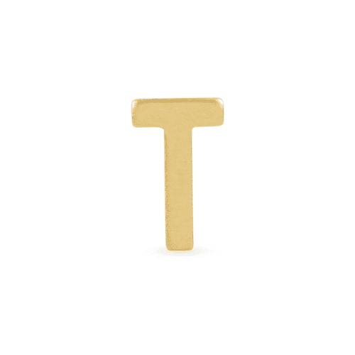 GOLD INITIAL RING T