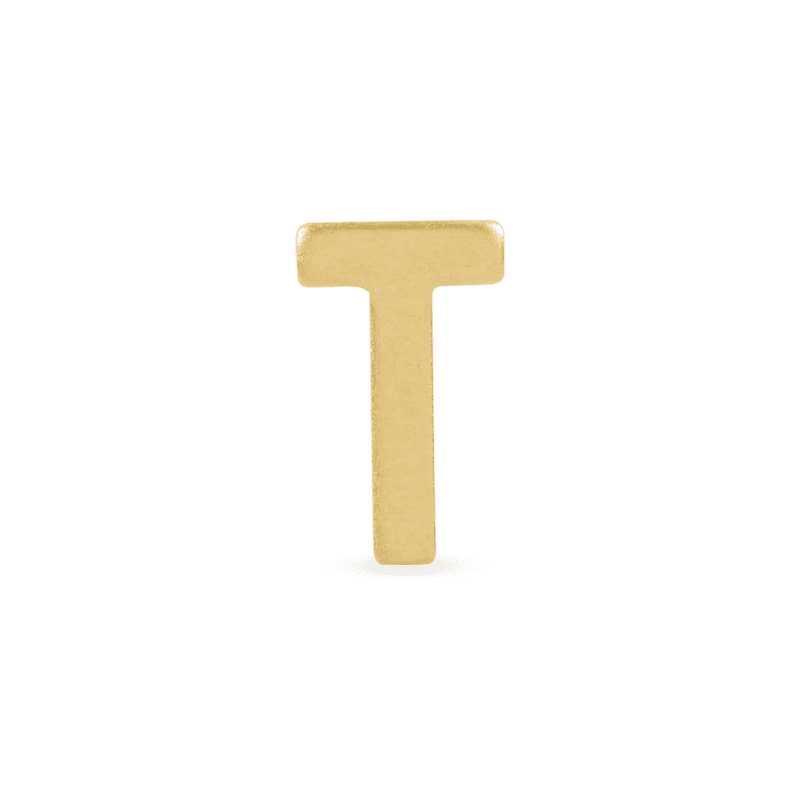 GOLD INITIAL RING T