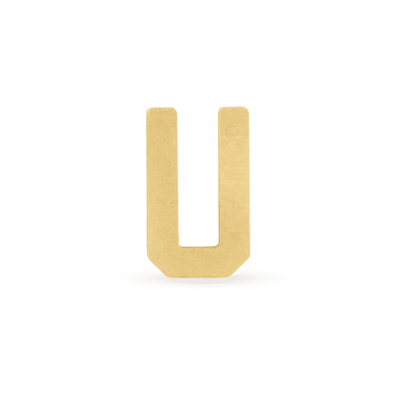 GOLD INITIAL RING U