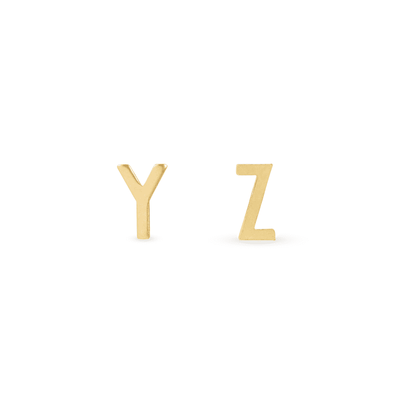 GOLD INITIAL RING Y Z