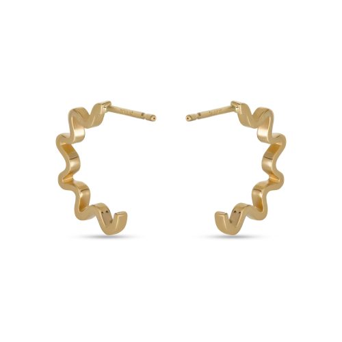 GOLD SCRIBBLE HOOPS REAR