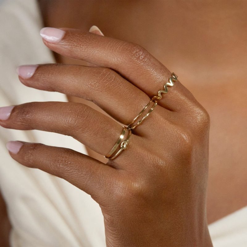 GOLD SCRIBBLE RING WEAR IT WITH