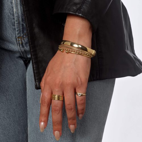 GOLD STACKER BANGLE WEAR IT WITH