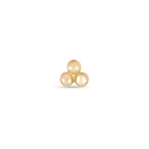 Stone and Strand 14K Yellow Gold Gold Trio Push Pin Flat Back Front Image