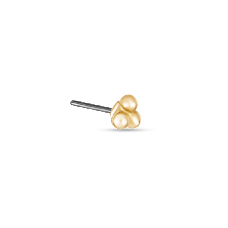 GOLD TRIO PUSH PIN FLAT BACK SIDE