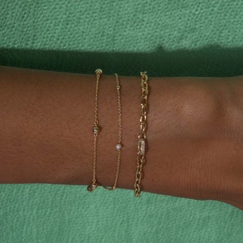 GOLDEN BEADS BRACELET FULL LOOK