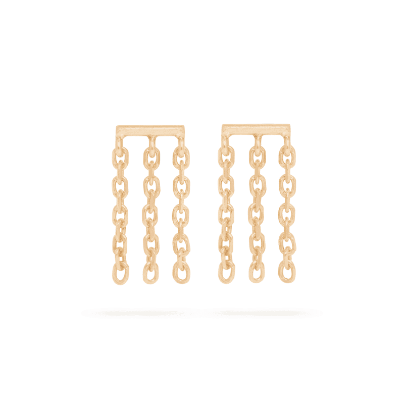 GOLDEN FRINGE STUDS FRONT