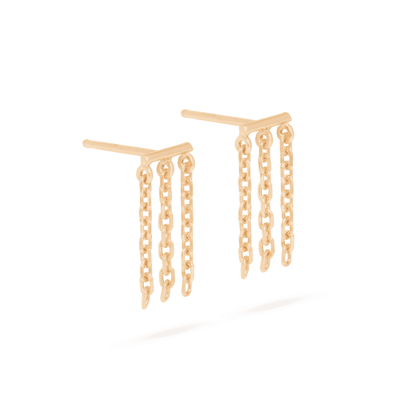 GOLDEN FRINGE STUDS SIDE