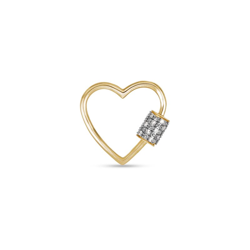 GOLDIE LOCK DIAMOND HEART KEEPER FRONT