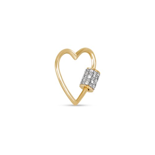 GOLDIE LOCK DIAMOND HEART KEEPER SIDE