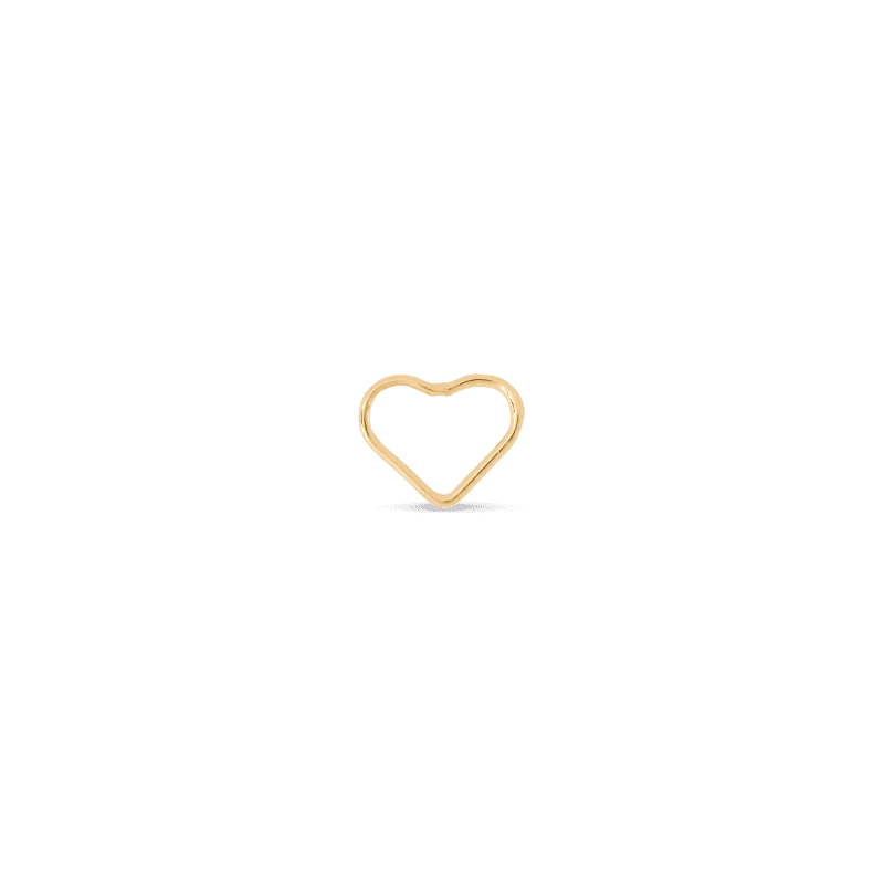 Gold Open Heart Stud