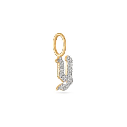 GOTHIC PAVE INITIAL CHARM SIDE