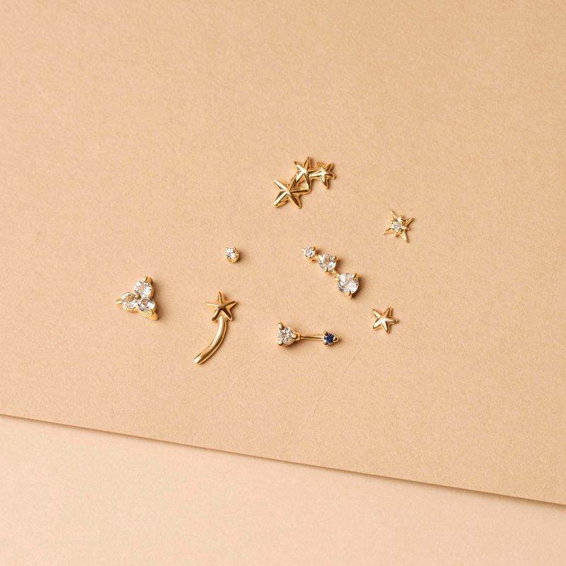 GRADIENT WHITE TOPAZ CLIMBER EARRINGS EDITORIAL COLLECTION