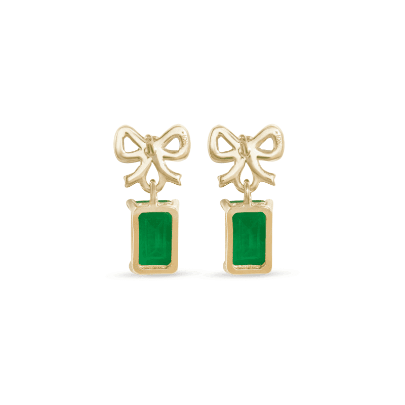 GREEN GODDESS DROP EARRINGS REAR