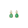 Stone and Strand 10K Yellow Gold Green Goddess Emerald Studs Front Image