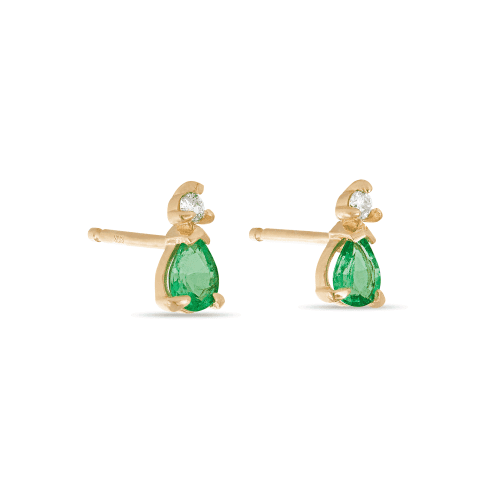 GREEN GODDESS STUDS SIDE