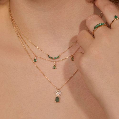 GREEN GODDESS TRIO NECKLACE WEAR IT WITH