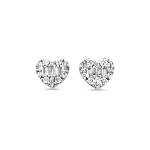 Stone and Strand 10K Yellow Gold Heart of the Matter Diamond Earrings Front Image