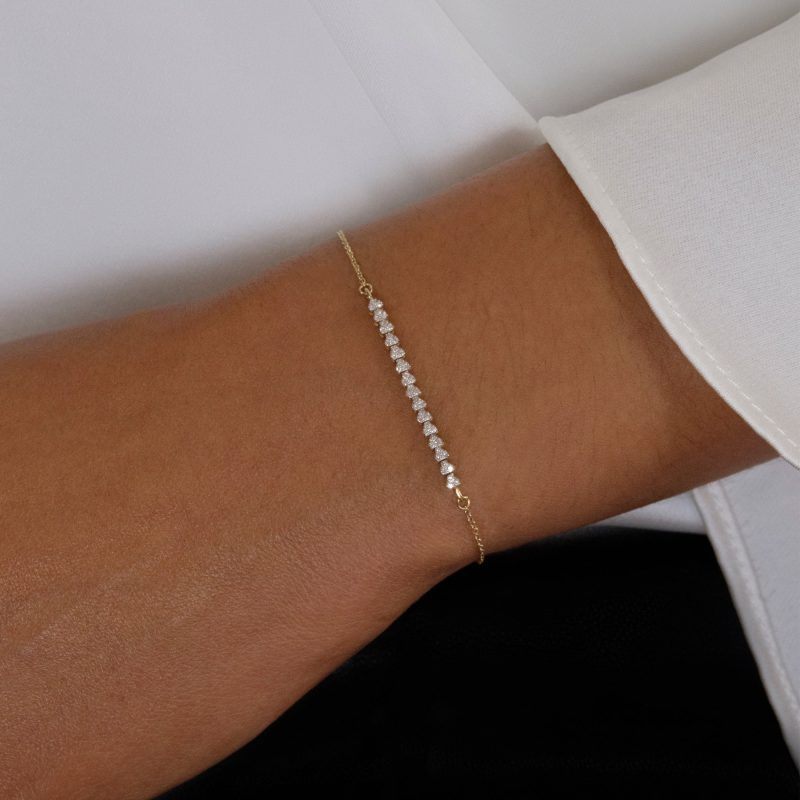 HEART TO HEART DIAMOND BRACELET ON BODY