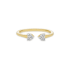 Stone and Strand 10K Yellow Gold Heart to Heart Pave Ring Front Image