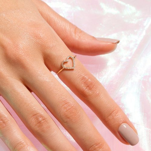 HEART WIDE OPEN TOPAZ RING ON BODY