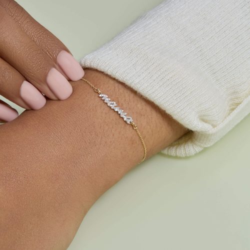 HEY MAMA PAVE SLIDER BRACELET ON BODY